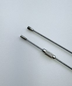 Schlüsselring Sprintis Drahtseil, Durchmesser 47mm mit Schraubverschluss, Edelstahl, 10 Stück